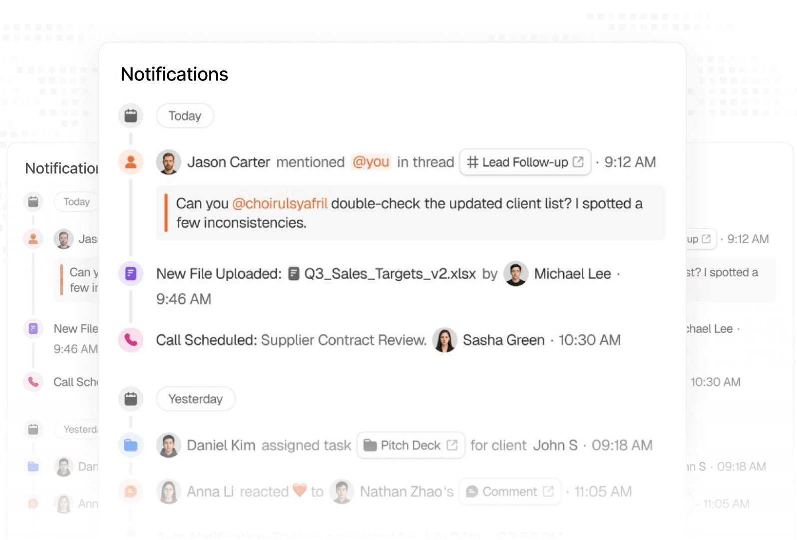 Internal communication for teams