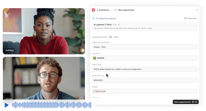 Voice AI transcription